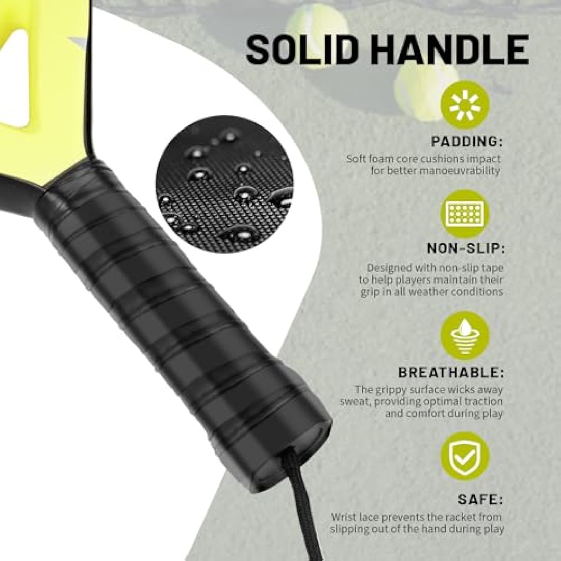 BOOSTEADY Padel Racket with Tennis Balls Adult Padel Racquet Made of Carbon Fibre Optic for Teenagers Beginners Advanced