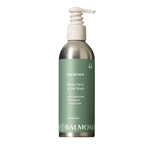 Balmonds Natural Body, Hand & Hair Wash 200 ml - Gentle Natural Wash for Sensitive Skin or Itchy Scalps - Free from Sulphates and Silicones