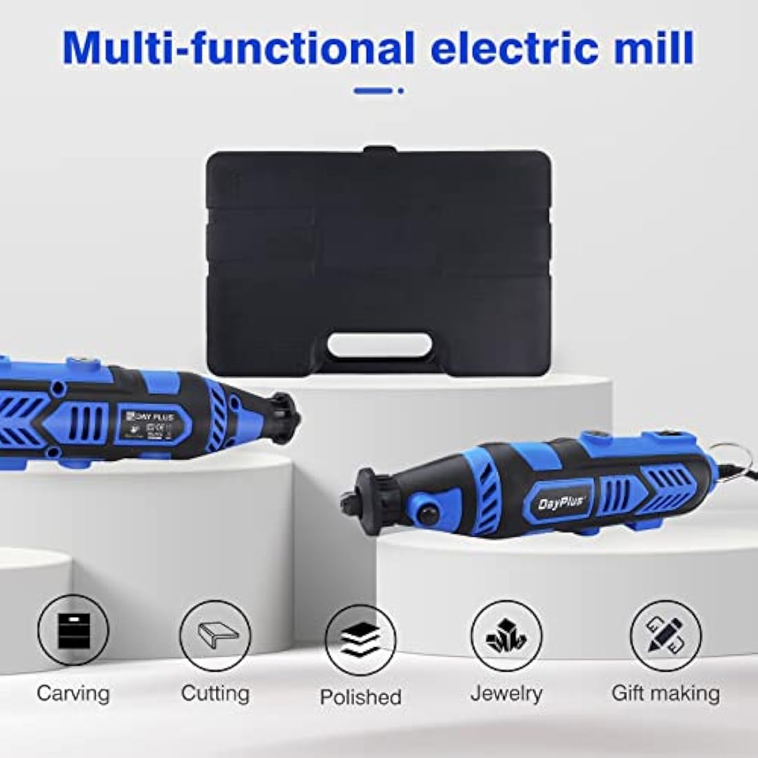 Rotary Tool 135W, Rotary Multi-Tool Kit with 80 Accessories 6 Variable Speeds 10000-32,000 RPM for Cutting, Grinding, Engraving, Polishing, Sharpening, Cleaning, Carving