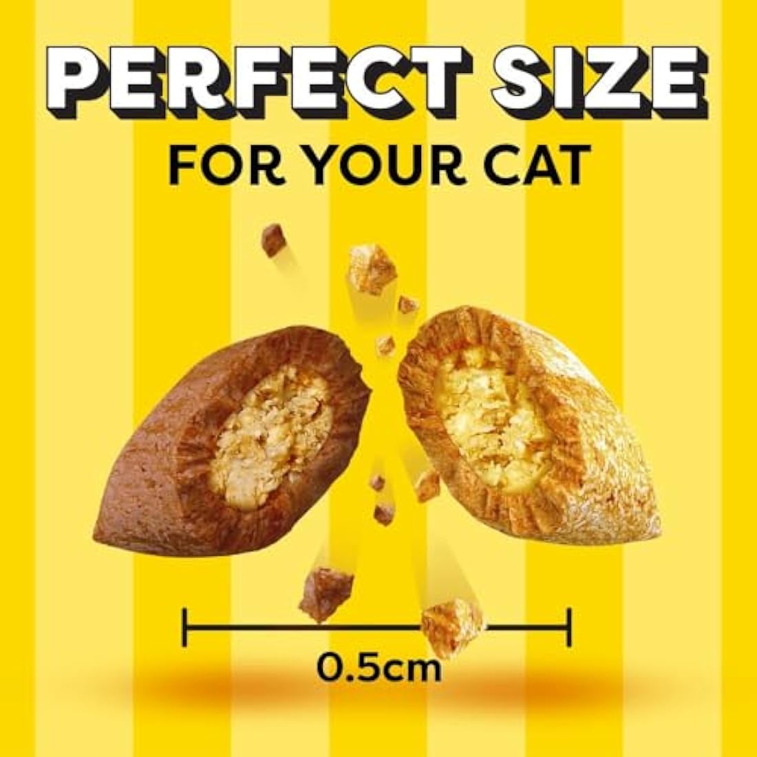 Dreamies Cat Treats, Tasty Snacks with Delicious Cheese and Tempting Beef, 8 Pouches of 60 g