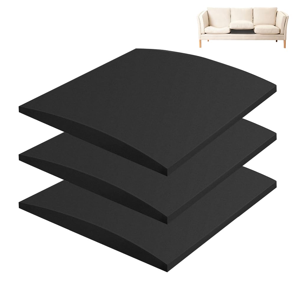 XPJBKC Sofa Cushion Support for Sagging Seat, 3 Pack 50 x 50cm, Sofa Support Cushions, Curve Furniture Seat Support