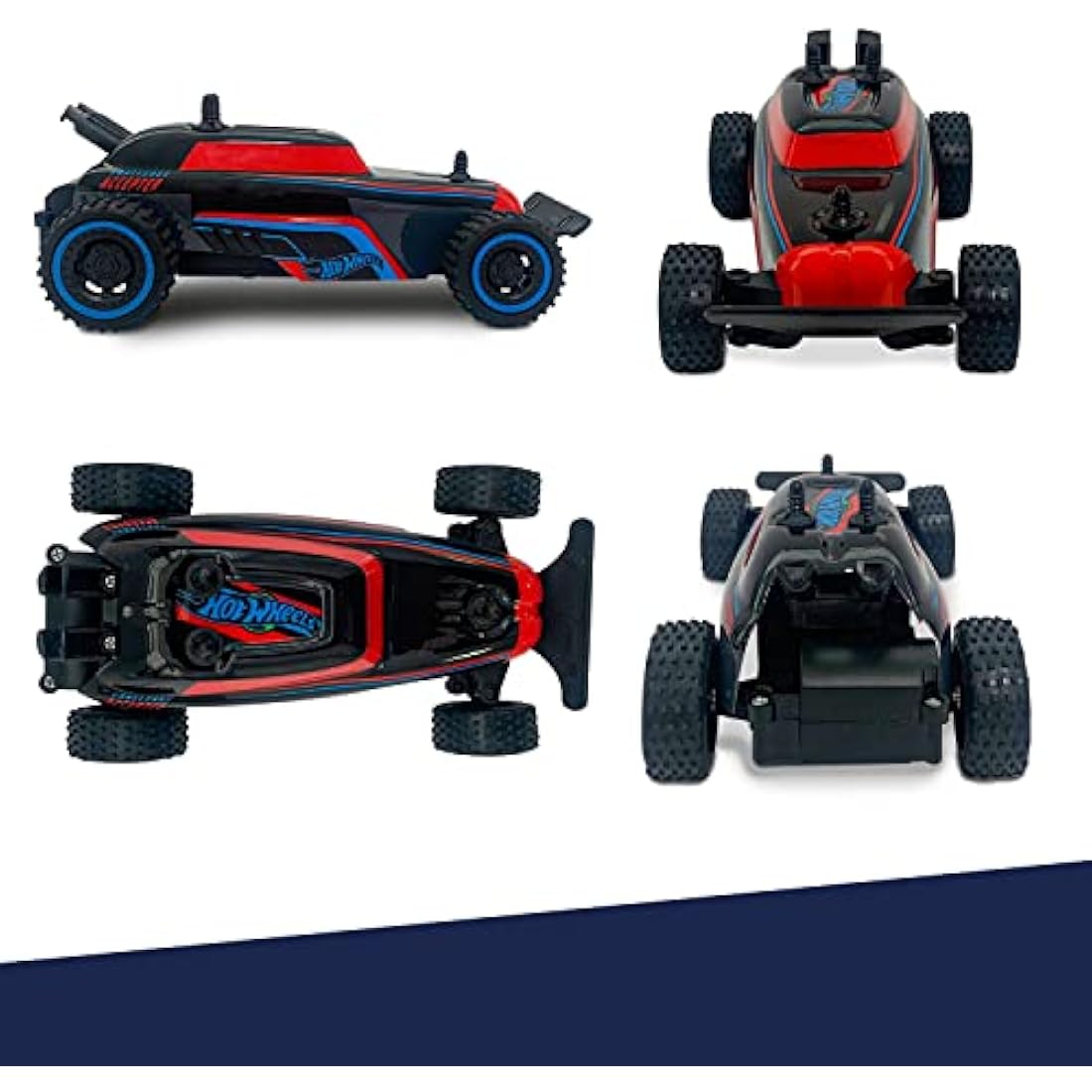Mondo 63702 Motors-Hot Wheels Micro Rip Rod-RC car for Children-2 Assorted Scale 1:28-63702, Multi-Coloured