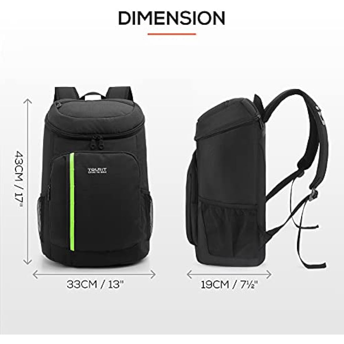TOURIT Cooler Backpack 30 Cans Lightweight Insulated Backpack Cooler Leak-Proof Soft Cooler Bag Large Capacity for Men Women to Picnics, Camping, Hiking, Beach, Park or Day Trips