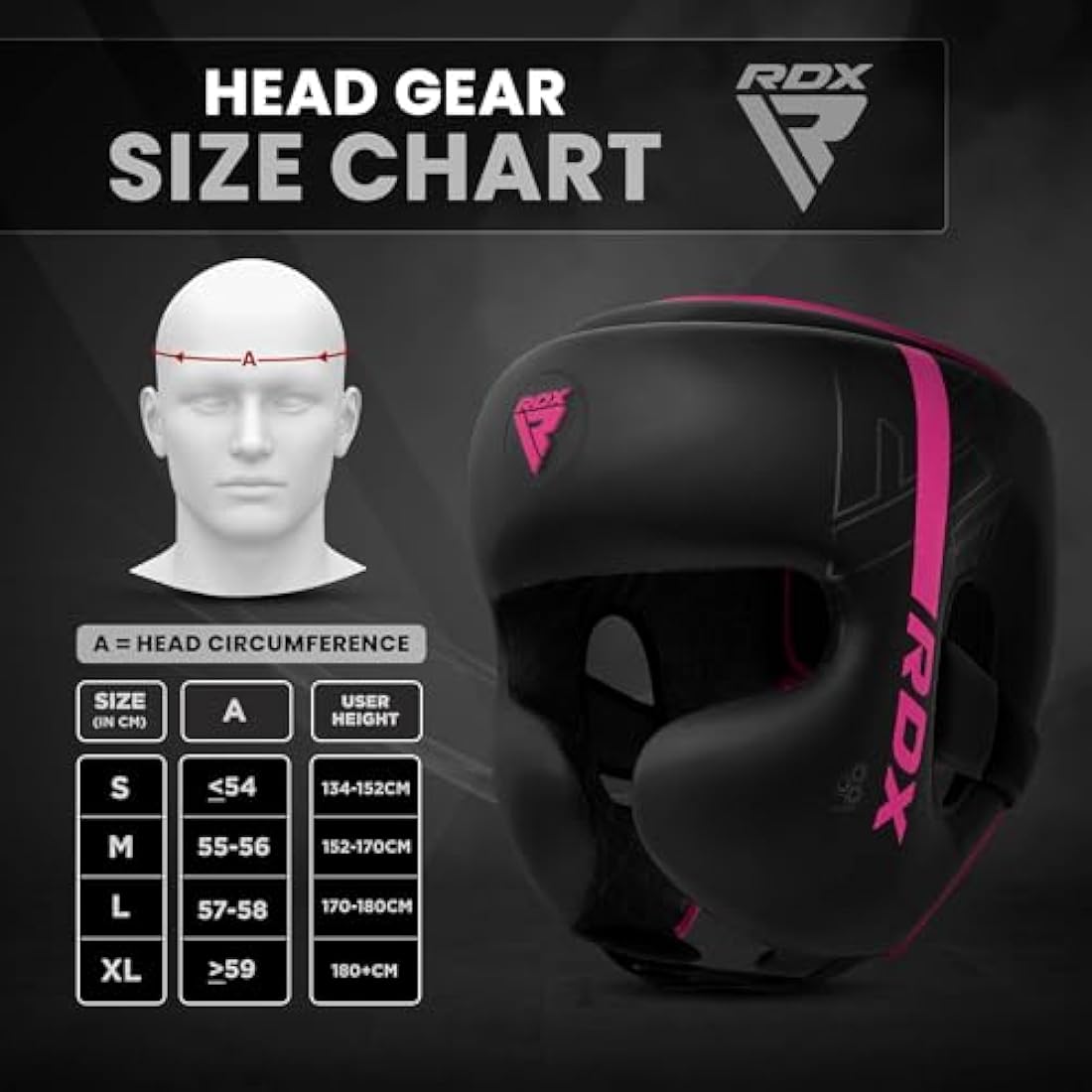 RDX Headguard for Boxing, MMA Training, Adjustable Padded KARA Head Guard for Cheeks, Forehead and Ear Protection, Muay Thai Headgear, Kickboxing, Sparring, Martial Arts, Karate, Taekwondo Helmet