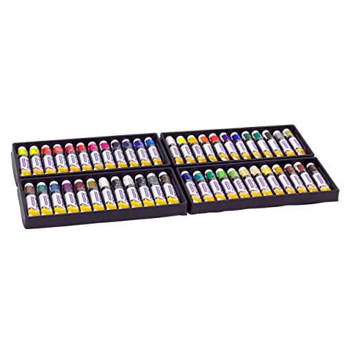 Daler-Rowney Graduate 22ml Acrylic Paint Set, 48 Assorted Colours, High Lightfastness, Water-Based, Solvent-Free, Ideal for Student Artists &