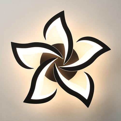 Comely LED Ceiling Light Dimmable, Black Ceiling Lamp with Remote Control, 40W 4700LM 3000K-6500K Dia 60cm, Acrylic Modern Ceiling Light for Bedroom Living Room [Energy Class E]