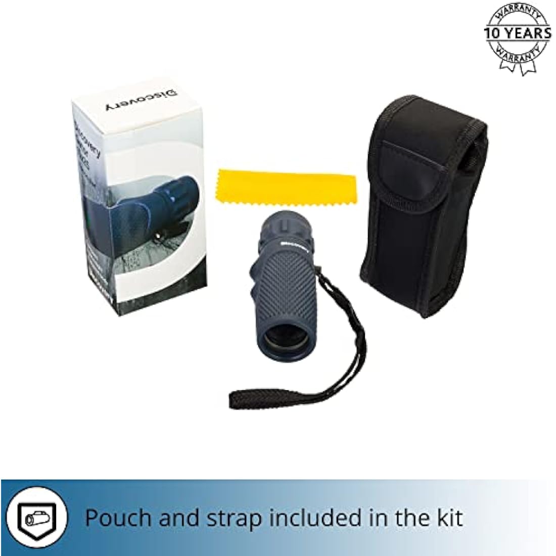 DISCOVERY Gator 10x25 Pocket-size Travel Monocular for Observing Wildlife, Sightseeing, Hiking, Concerts and Sports Events