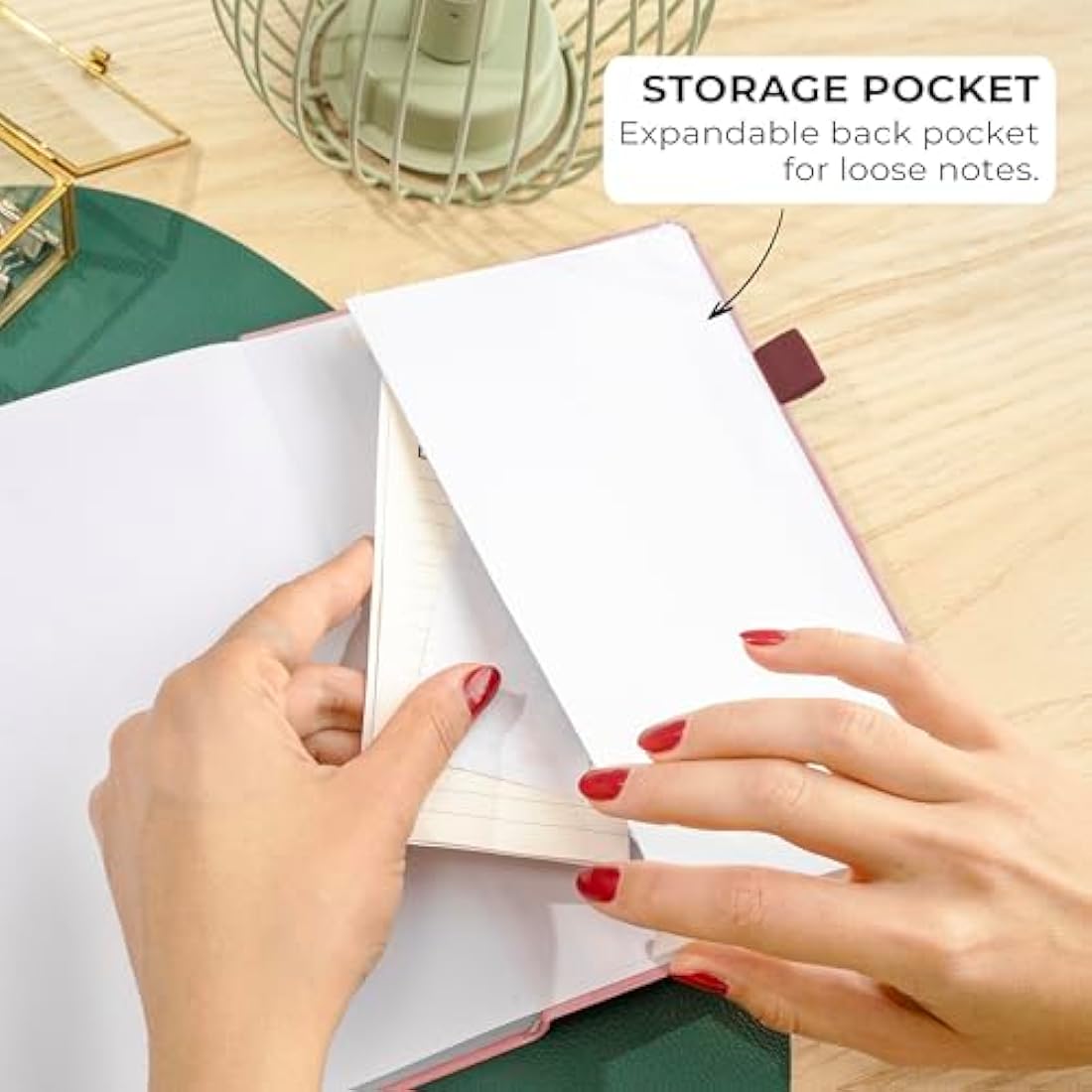 Clever Fox Dotted Journal 2.0 – Compact Planning and Sketching Dot Grid Notebook 120 GSM Thick, No-Bleed Paper – Planner with Pen Loop, Pocket, Ribbons, Stickers – A5 – Rose Gold
