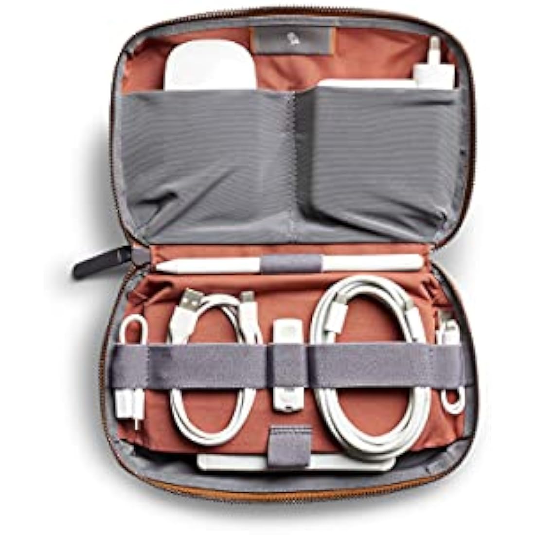 Bellroy Tech Kit (Tech Accessories Organizer Pouch, Zipper Closure, Stores Power Bank, Phone Charger, Cables & More) (Bronze)