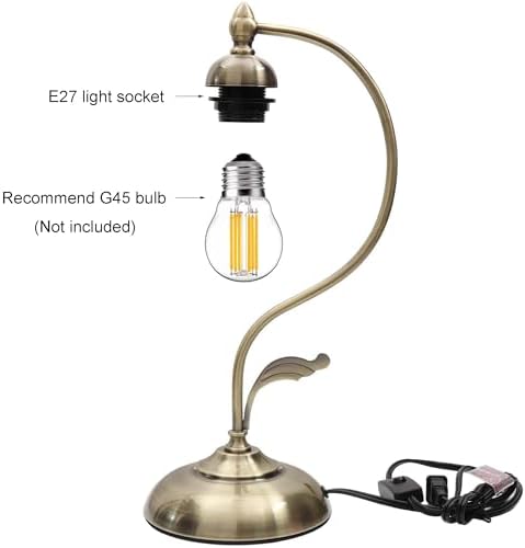 Bieye L30754 Tiffany Style Stained Glass Flower Petal Table Lamp with Brass Base for Home Décor (Cream, 8" Cherry Blossom)