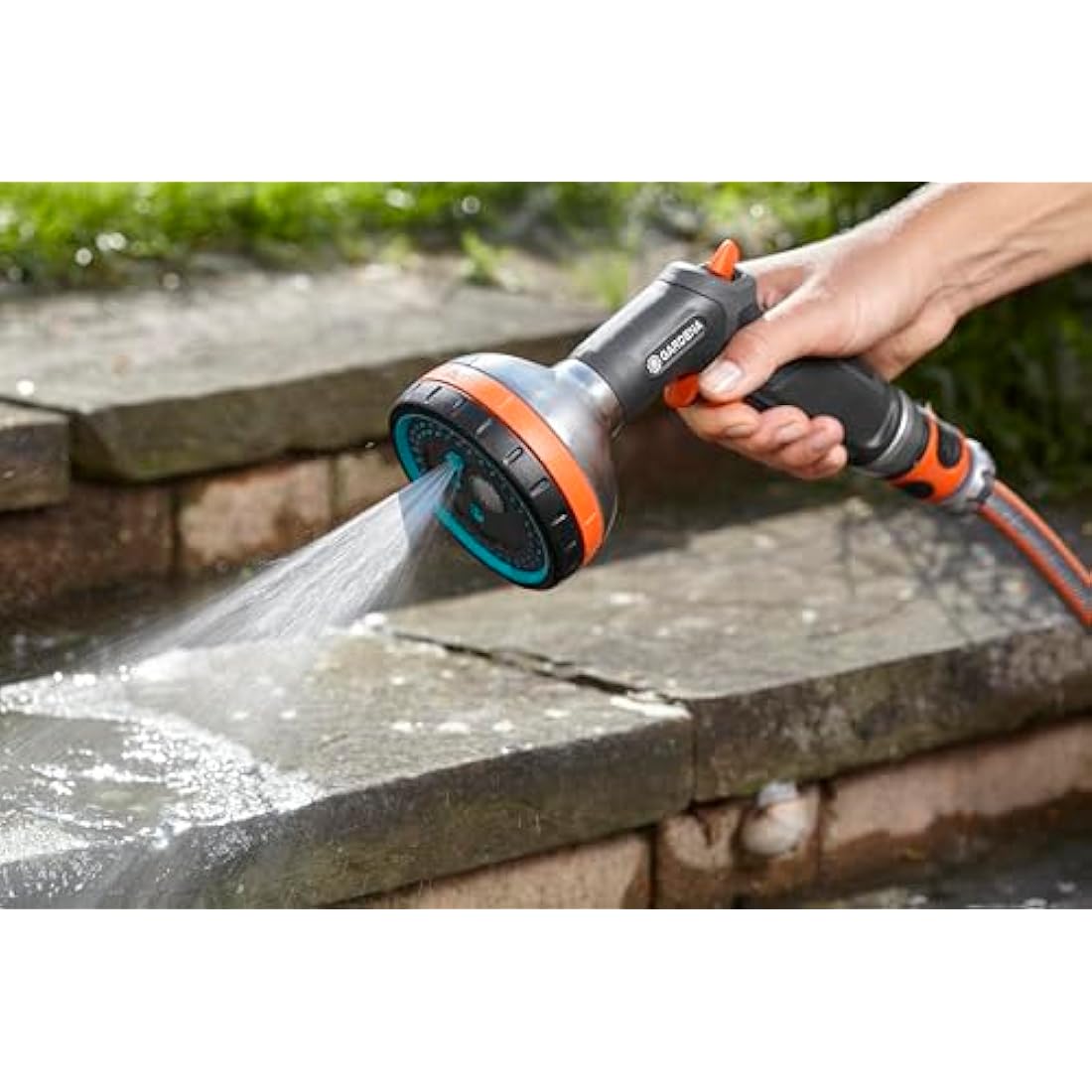Gardena Premium Multi Sprayer: Garden Sprayer for Watering and Cleaning, Five Spray Patterns, Filter, Lock, Robust, Frost Protection (18317-20)