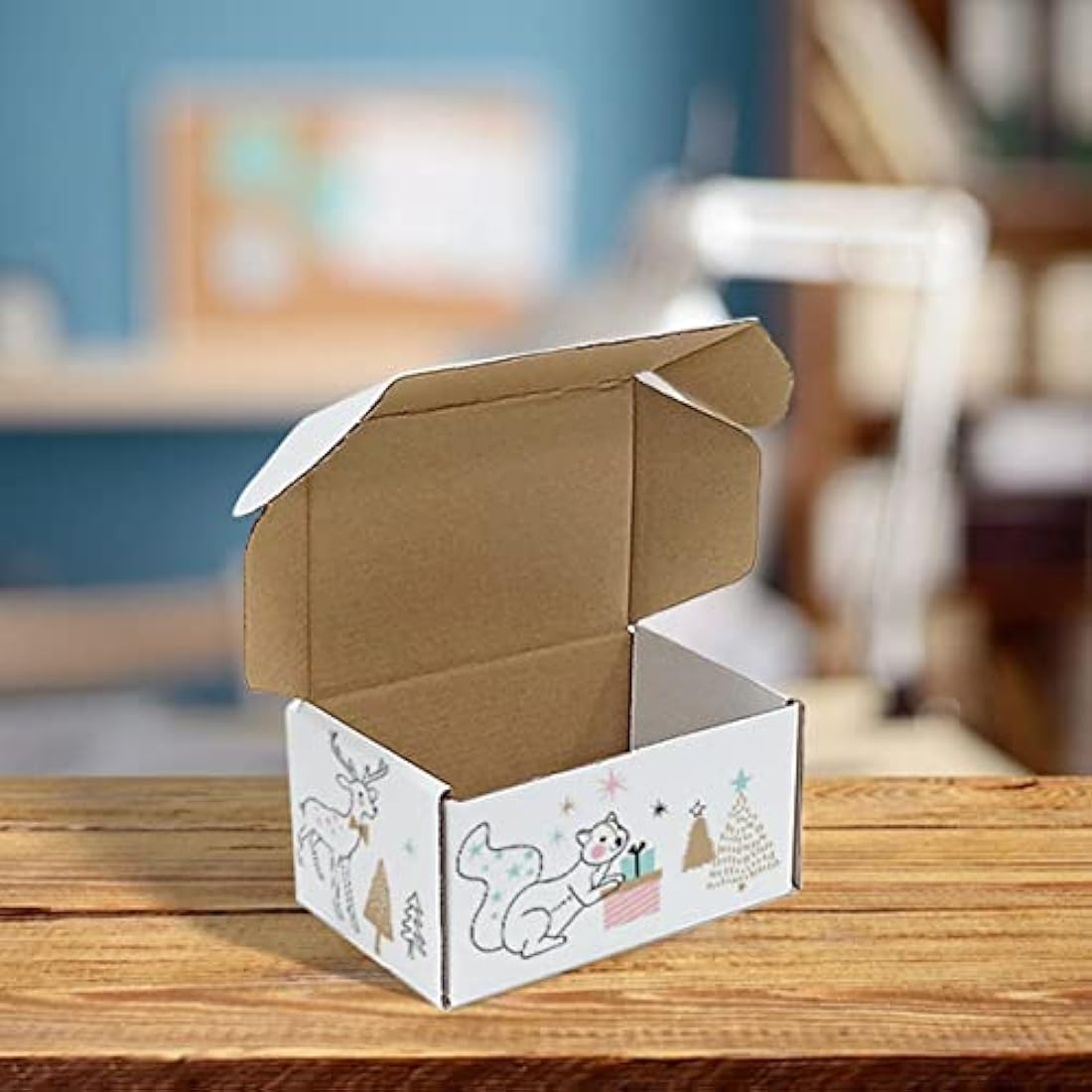 RLAVBL 25 Pack 153x102x76 mm (6x4x3 in) Shipping Boxes Small White Corrugated Cardboard Box for Packing Mailing