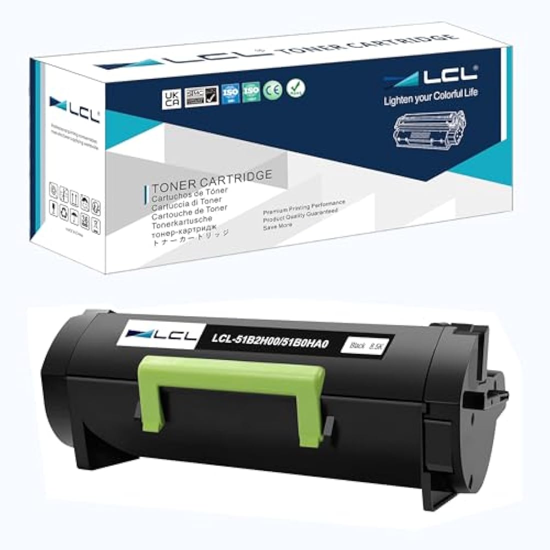 LCL Compatible Toner Cartridge 51B2H00 51B0HA0 High Yield (1 Black) Replacement for Lexmark MS417 MS417DN MS517 MS517DN MS617 MS617DN MS417 MS417DN MX417 MX417DN MX517 MX517DE MX617 MX617DE MX417de