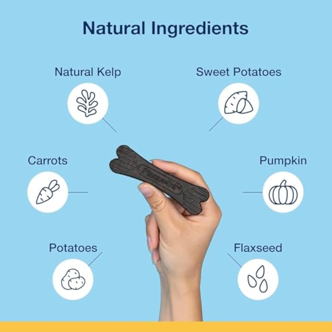 ProDen PlaqueOff 20 Mini Dental Bones for Small Dogs Tartar, Plaque & Bad Breath Remover, Improves Overall Oral Health, Vegetable Fusion and Blueberry