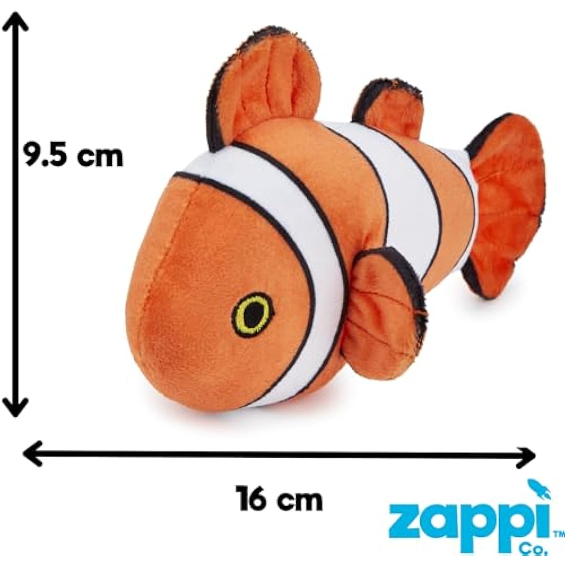 Zappi Co Children's Soft Cuddly Plush Toy Animal - Perfect Perfect Soft Snuggly Playtime Companions for Children (12-15cm /5-6") (Clown Fish)