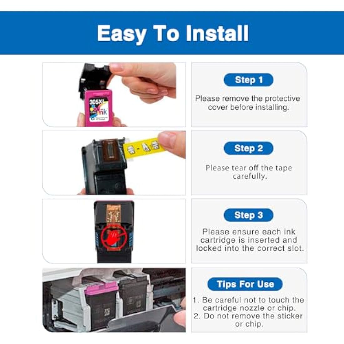 starink 303XL Ink Cartridges Remanufactured for HP 303 303 XL Ink Cartridges Black and Colour Compatible With HP ENVY Photo 6220 6230 6232 6234 7120 7130 7132 7134 7820 7830 7832 TANGO TANGO X