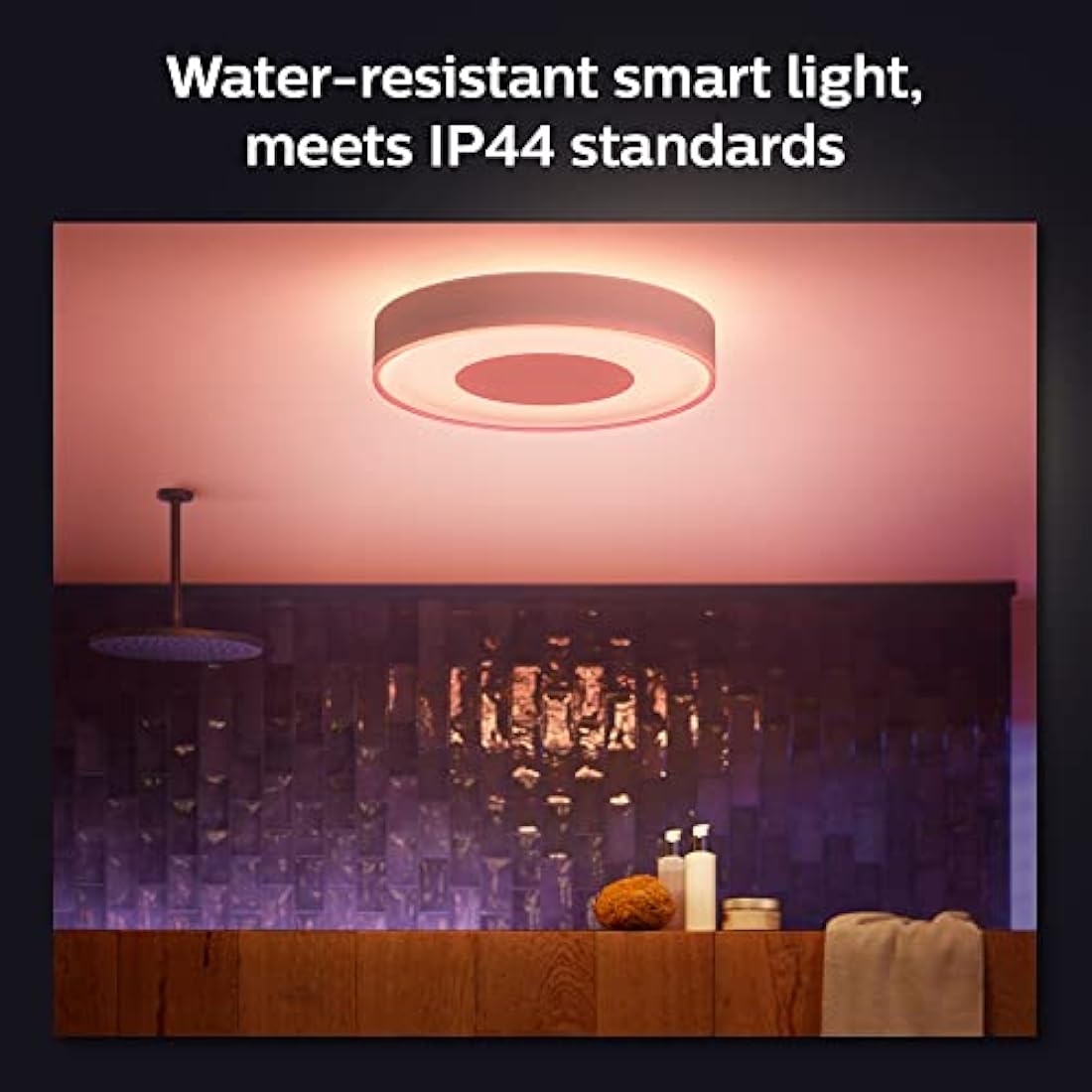 Philips Hue Xamento Colour Smart LED Ceiling Bathroom Light Medium