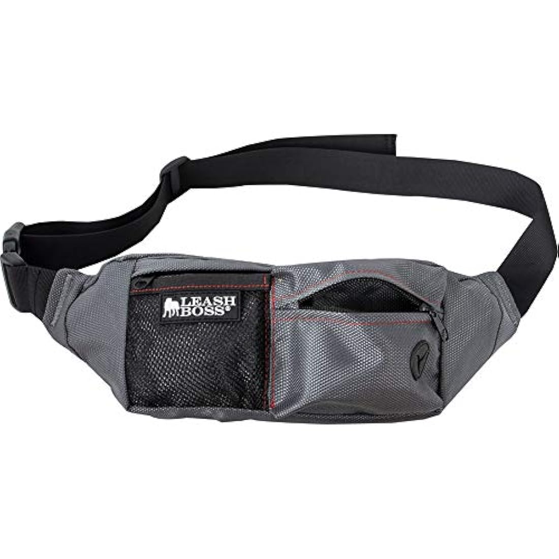 Leash Boss Dog Treat Pouch for Training | Dog Treat Fanny Pack for Walking, Running, Hiking | Portable Kibble Snack Container for Pets | 3 Pack, Grey, 168g