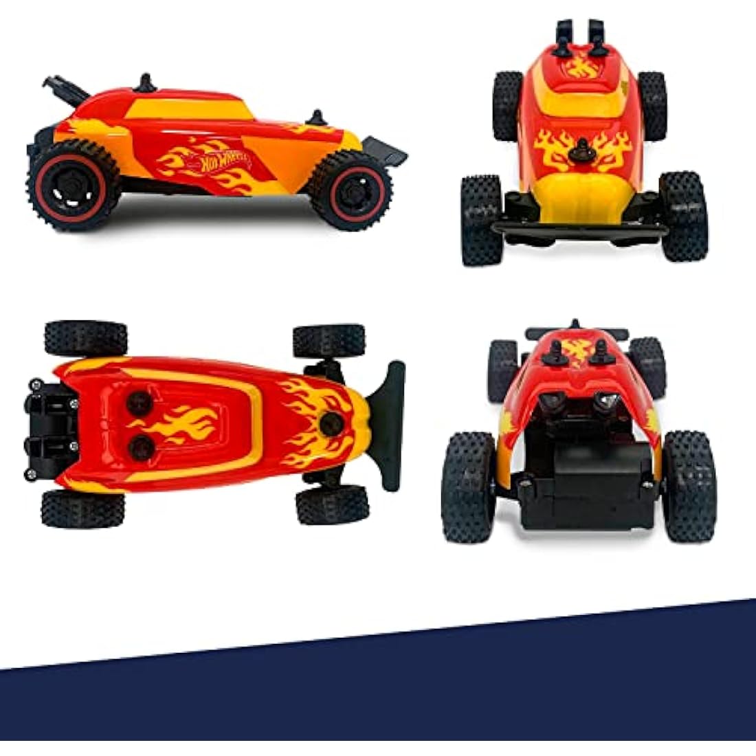Mondo 63702 Motors-Hot Wheels Micro Rip Rod-RC car for Children-2 Assorted Scale 1:28-63702, Multi-Coloured