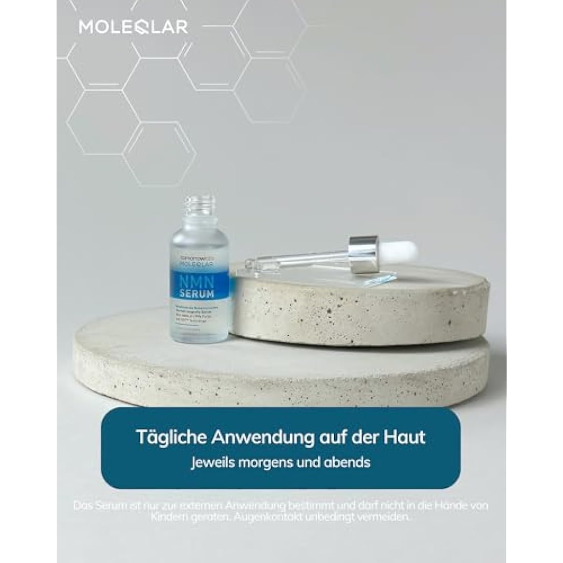 MoleQlar NMN Face Serum 30 ml - Longevity for Your Skin - with Patented HSF Technology and High-Purity Uthever NMN