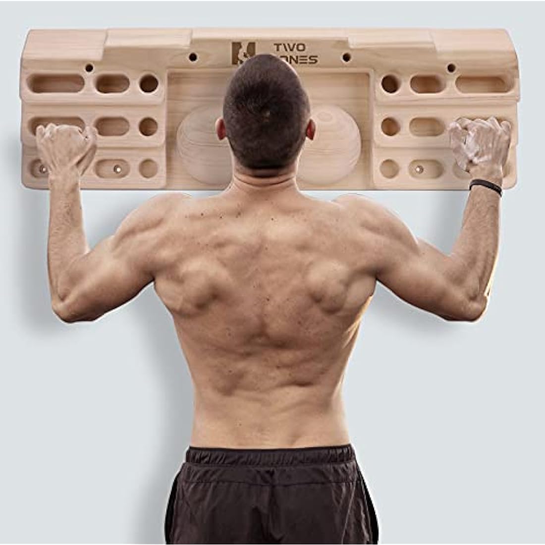 TWO STONES Climbing Training Rock Climbing Hangboard Home Equipment for Finger Strength & Fitness Climbing Hang Board Door Mounted Training Station for Climbers (CJ-HB2051)