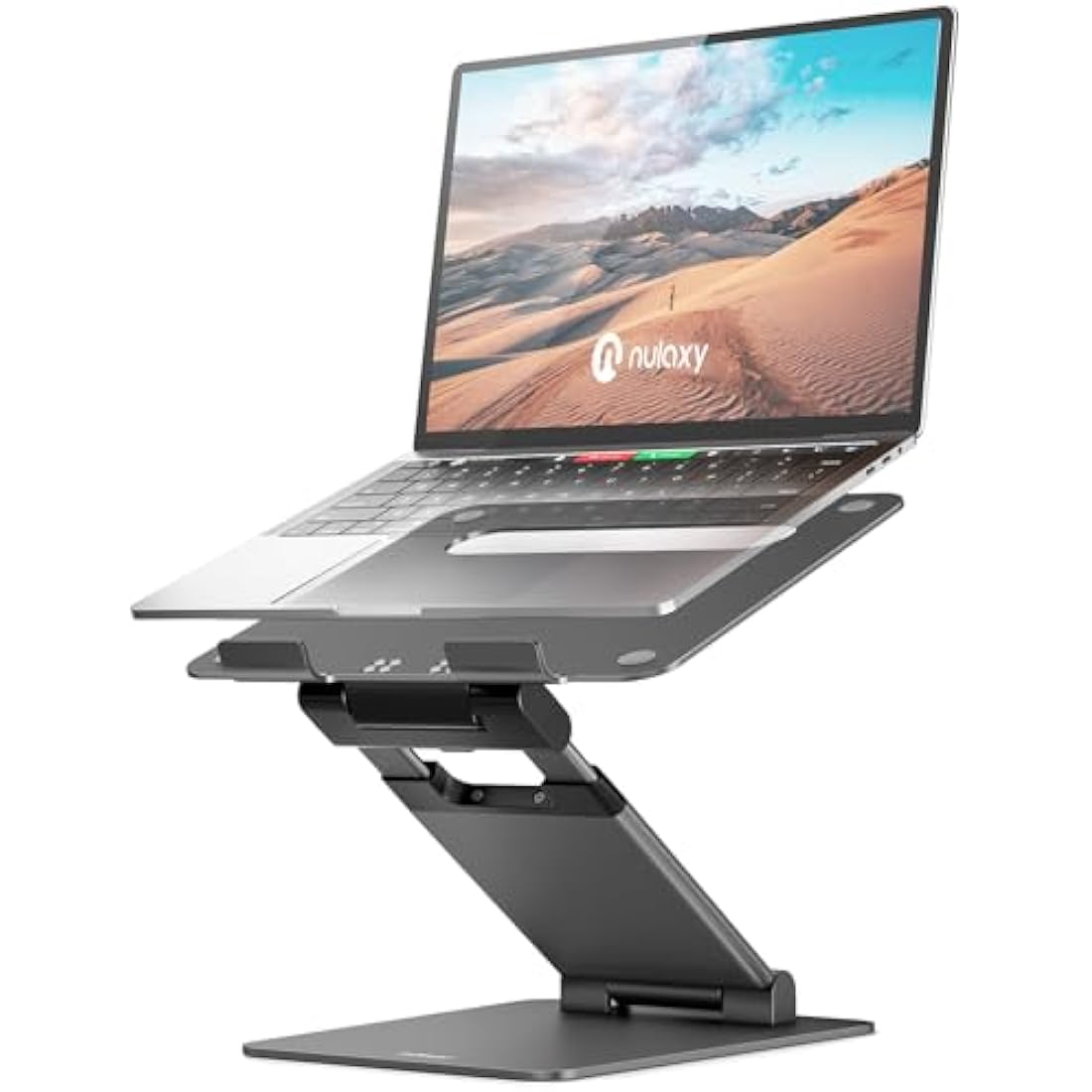 Nulaxy Laptop Stand for Desk, Adjustable Laptop Riser Ergonomic Laptop Holder Adjustable Height from 1.2" to 20", Supports up to 22lbs, Compatible with MacBook, All Laptops Tablets 10-17"(Space Grey)