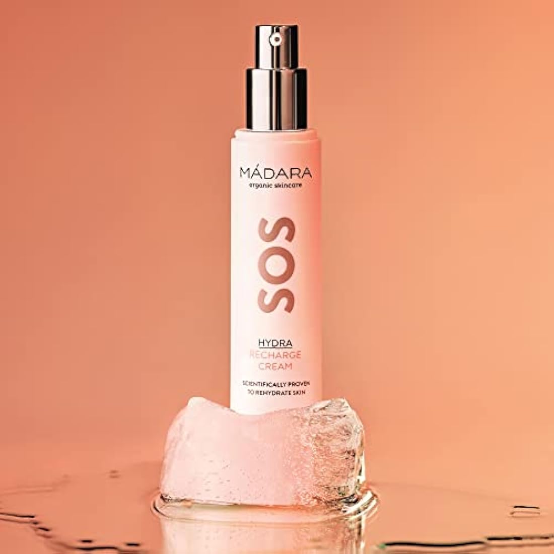 MÁDARA Organic Skincare | SOS Hydra Recharge Cream – 50ml, Intensely hydrating moisturiser with hyaluronic acid and linseed, Dermatologically proven face cream for dry skin, Organic certified