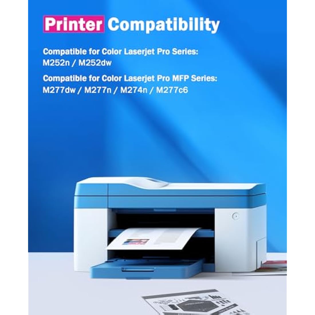 SODFACE 201X 201A Toner Cartridge Compatible for HP M277dw Toner 201X 201A for Color LaserJet Pro MFP M277dw M252dw M277n M274n M252n CF400X CF401X CF402X CF403X (Black Cyan Yellow Magenta, 4-Pack)