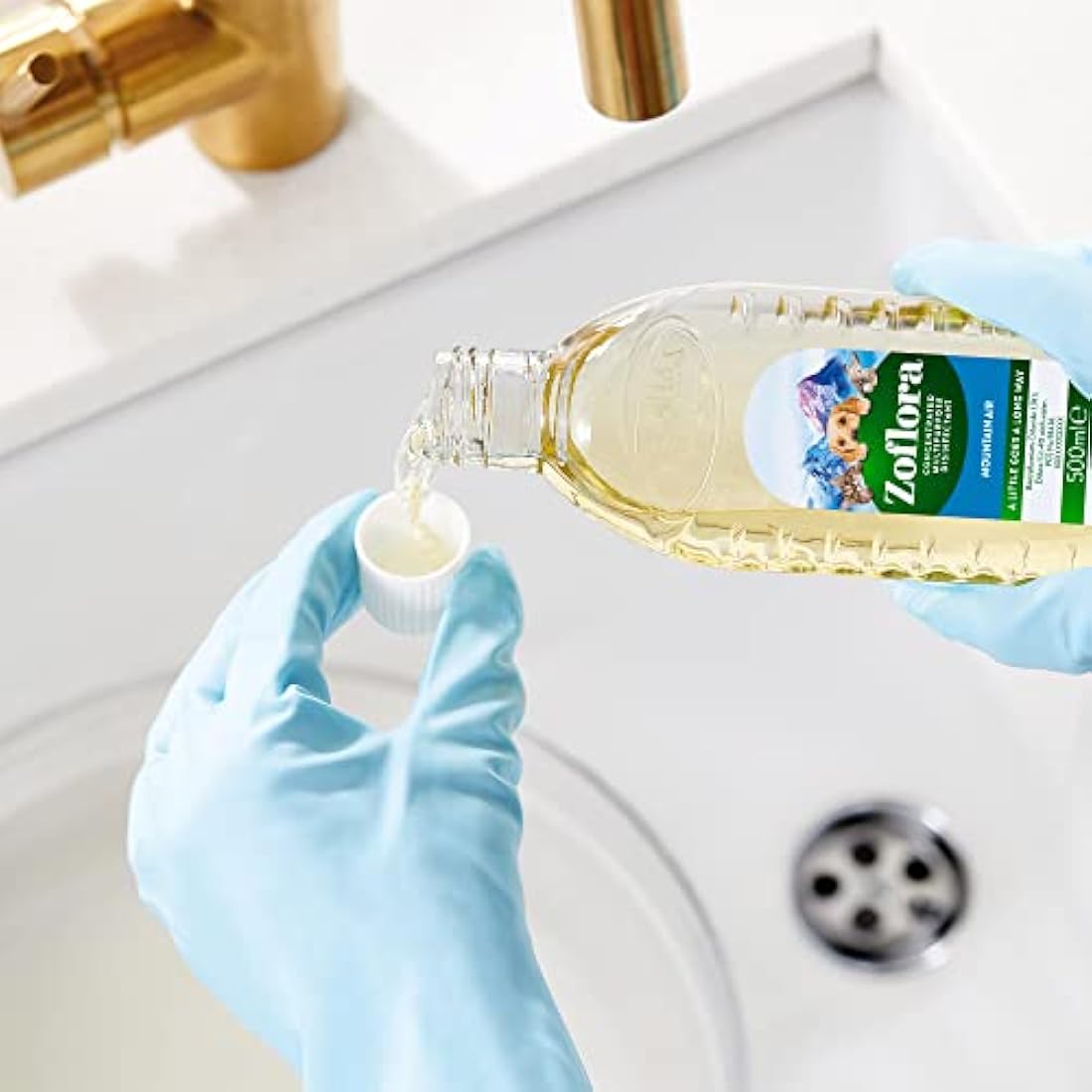 Zoflora Fresh Home Mountain Air Concentrated Disinfectant Liquid, Pack of 6 x 500ml,Pet-Safe Multi-Surface Cleaner, Antibacterial, Kills 99.9% of Germs