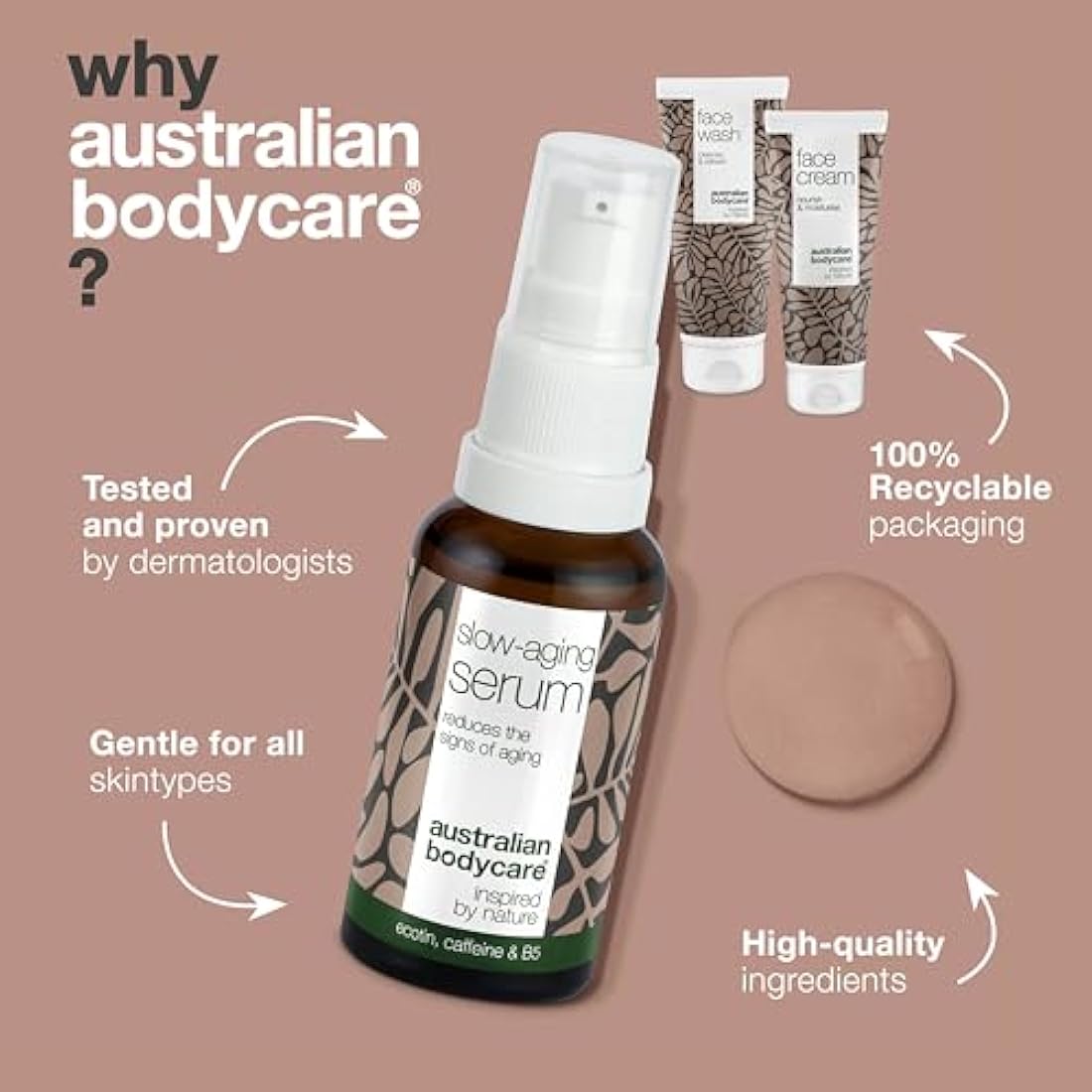 Slow-Aging Face Kit with Tea Tree Oil - Face Wash, Face Cream, and Serum Set for Wrinkle Reduction, Fine Line Smoothing, and Deep Hydration - Anti-Aging Skincare Solution for Women and Men