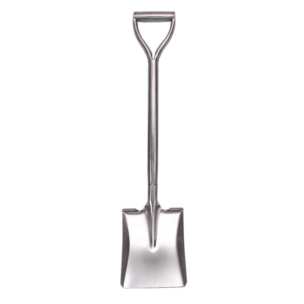 LUBAN Stainless Steel Shovel Length:80 Square Metal Shovel with D Handle Stainless Steel Spade Shovel with a Flat Front Edge Gardening Camping