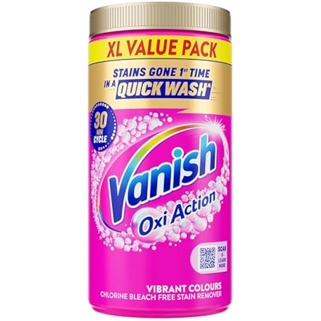 Vanish Gold Oxi Action Chlorine Bleach Free Stain Remover Powder, For Colours, 1.9 kg
