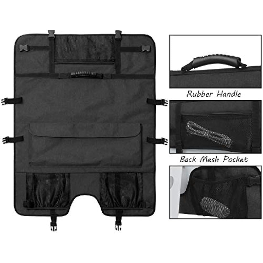 CURMIO Travel Carrying Bag for Apple 27" iMac Desktop Computer, Protective Storage Case Monitor Dust Cover with Rubber Handle for 27" iMac Screen and Accessories(Patent Pending), Black