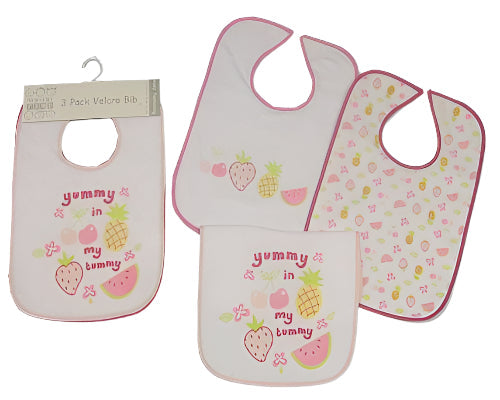 nursery time 3pack velcro bib easy fastining large bib