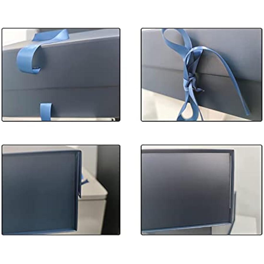 Blue Gift Box 33x26x11cm, Large Gift Box with Magnetic Lids and Silk Ribbon Specially Designed for Presents Birthdays, Holidays, Anniversaries Gift Packaging
