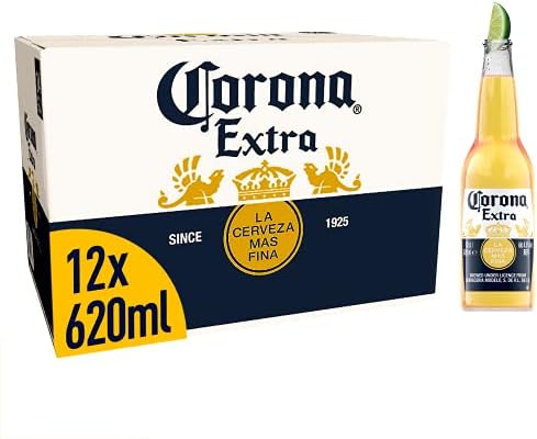 Corona Extra Large Sharing Bottle Premium Lager Beer Bottle 12 x 620 ml, 4.5% ABV