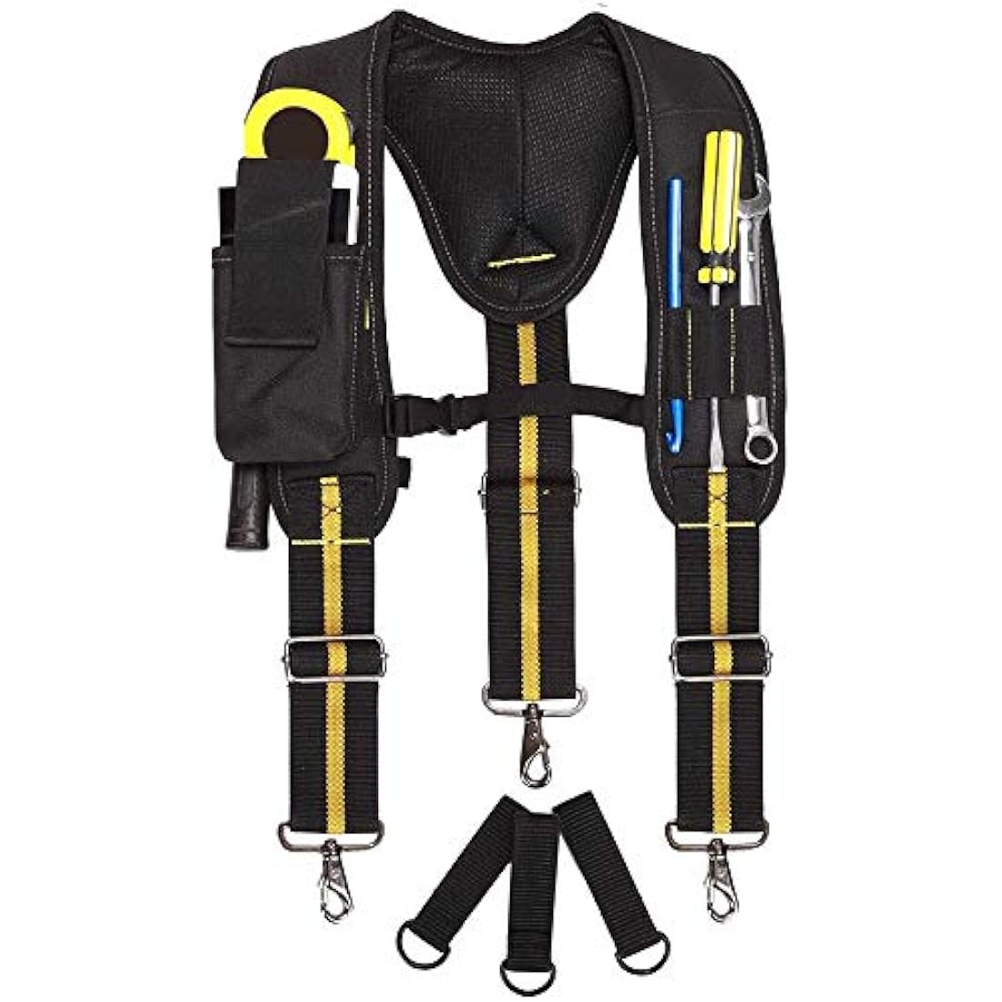 Tool Belt Suspenders,Heavy Duty Electrician Tool Belts,Multi-Pockets Electrician's Bag with Lumbar Support for Carpenter Electrician Work Suspension Rig