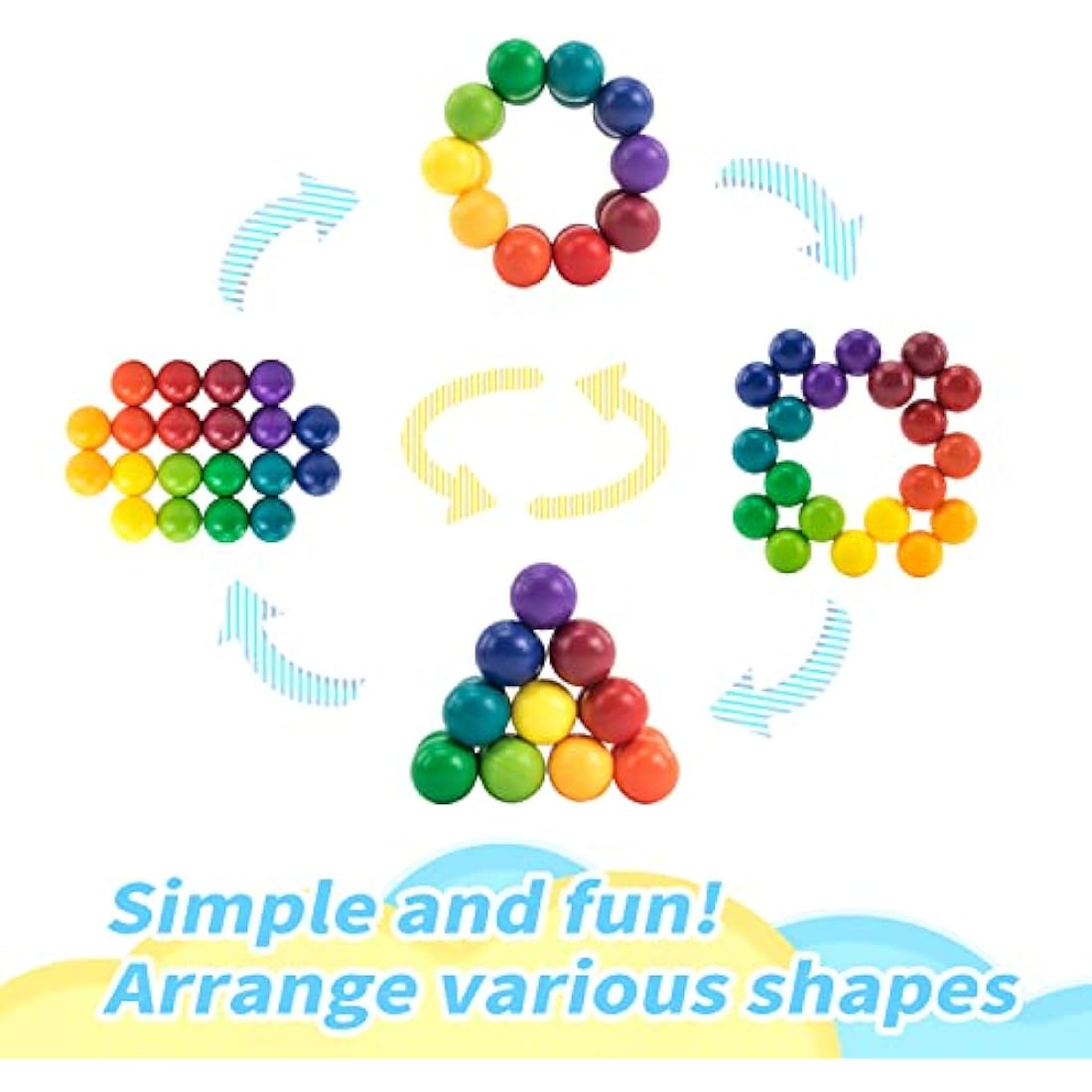 Zayin Fidget 3D Puzzle Ball Sensory Toys Office Desk Toy Used to Relieve Stress, Anxiety, Autism Toys Fun educational children's Toy Christmas Birthday Gift (Small 0.78in/2cm)