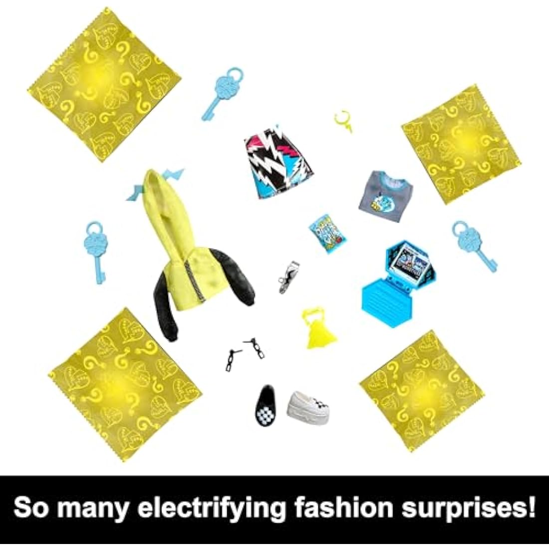 Monster High Doll and Fashion Set, Frankie Stein Doll, Skulltimate Secrets: Neon Frights, Dress-Up Locker with 19+ Surprises, HNF79