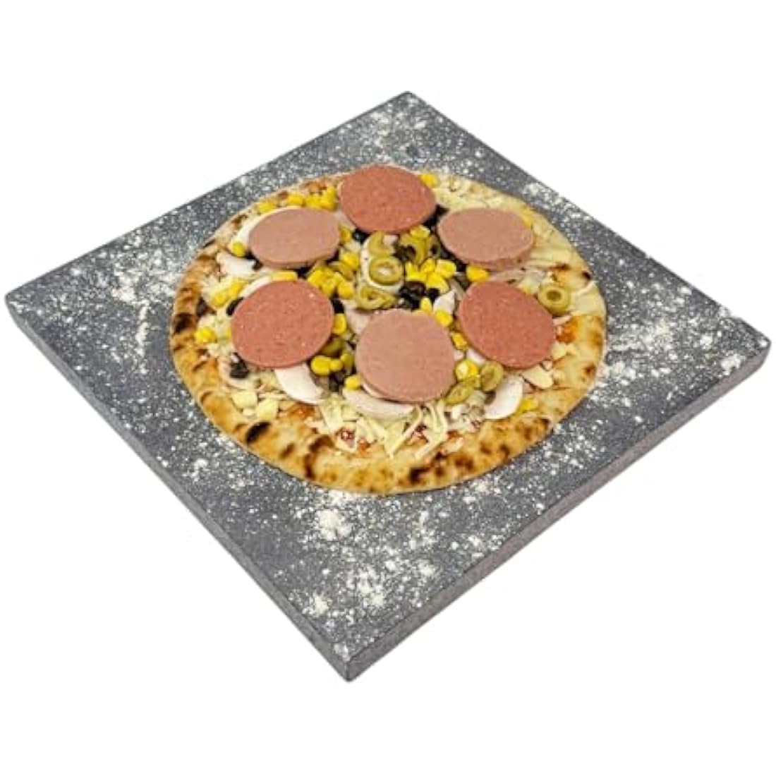 Baking Pizza Lava Stone. Bread Making 100% Natural Volcanic Square Serving Stone. Multi-Purpose Oven & BBQ, Grill. High Heat Retention. (30x30cm)