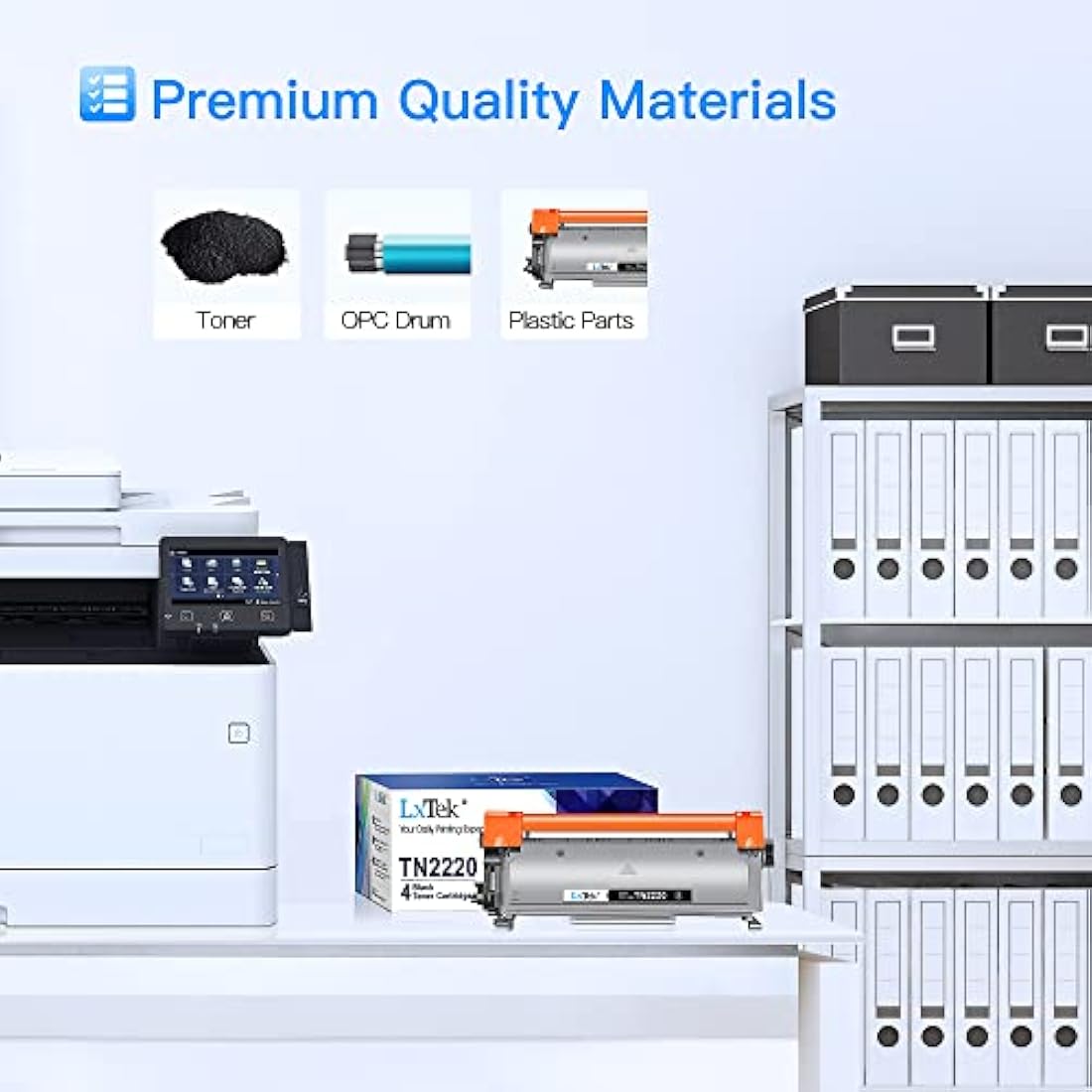 LxTek Compatible Toner Cartridge Replacement for Brother TN2220 TN-2220 TN2010 TN-2010 for Brother HL-2130 HL-2240 MFC-7360N HL-2240D HL-2250DN HL-2270DW DCP-7055W DCP-7060D 7070DW(Black,4-Pack)
