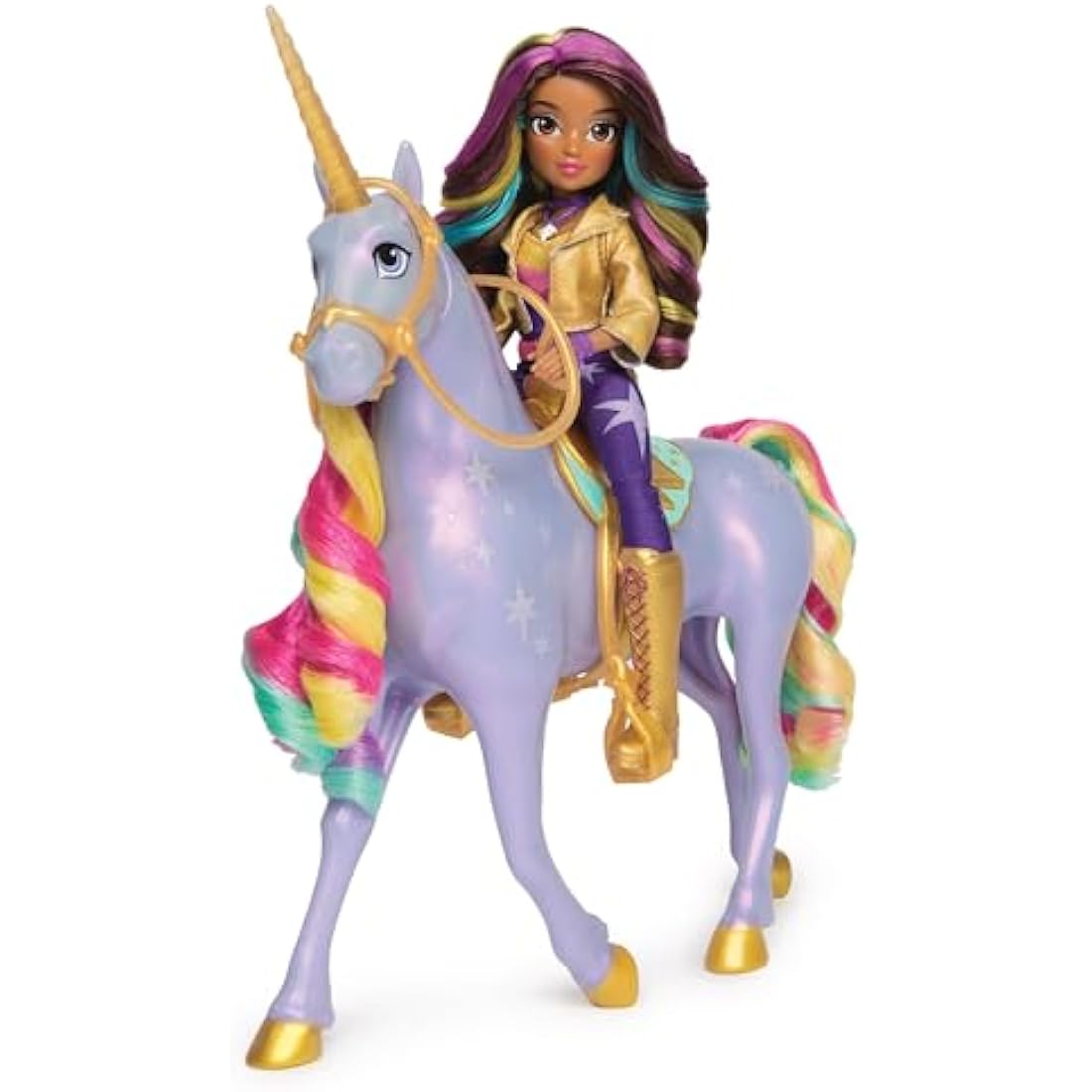 Unicorn Academy, Sophia & Interactive Rainbow Light-up Wildstar Unicorn Toy with Lights, Sounds and Music, Dolls and Unicorn Toys for Girls Aged 4 and up