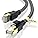 CABNEER Cat 8 Ethernet Cable 30M, High-Speed Gigabit Braided RJ45 LAN Patch Cord, 40Gbps 2000Mhz, Lan Network Cable Compatible for Modem, Router, Faster than Cat7