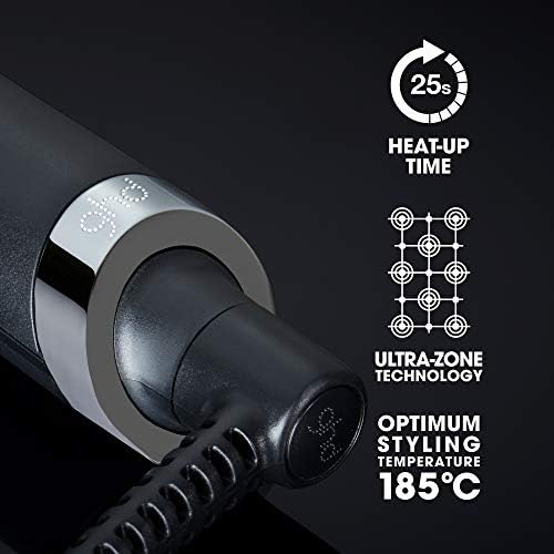 ghd Curve® Classic Wave Wand, 38mm - 26mm Oval Shaped Barrel, for Long-lasting Undone Texture or Glamourous Hollywood Waves, Optimum Styling Temp 185ºC, Protective Cool Tip, Auto Sleep Mode Black