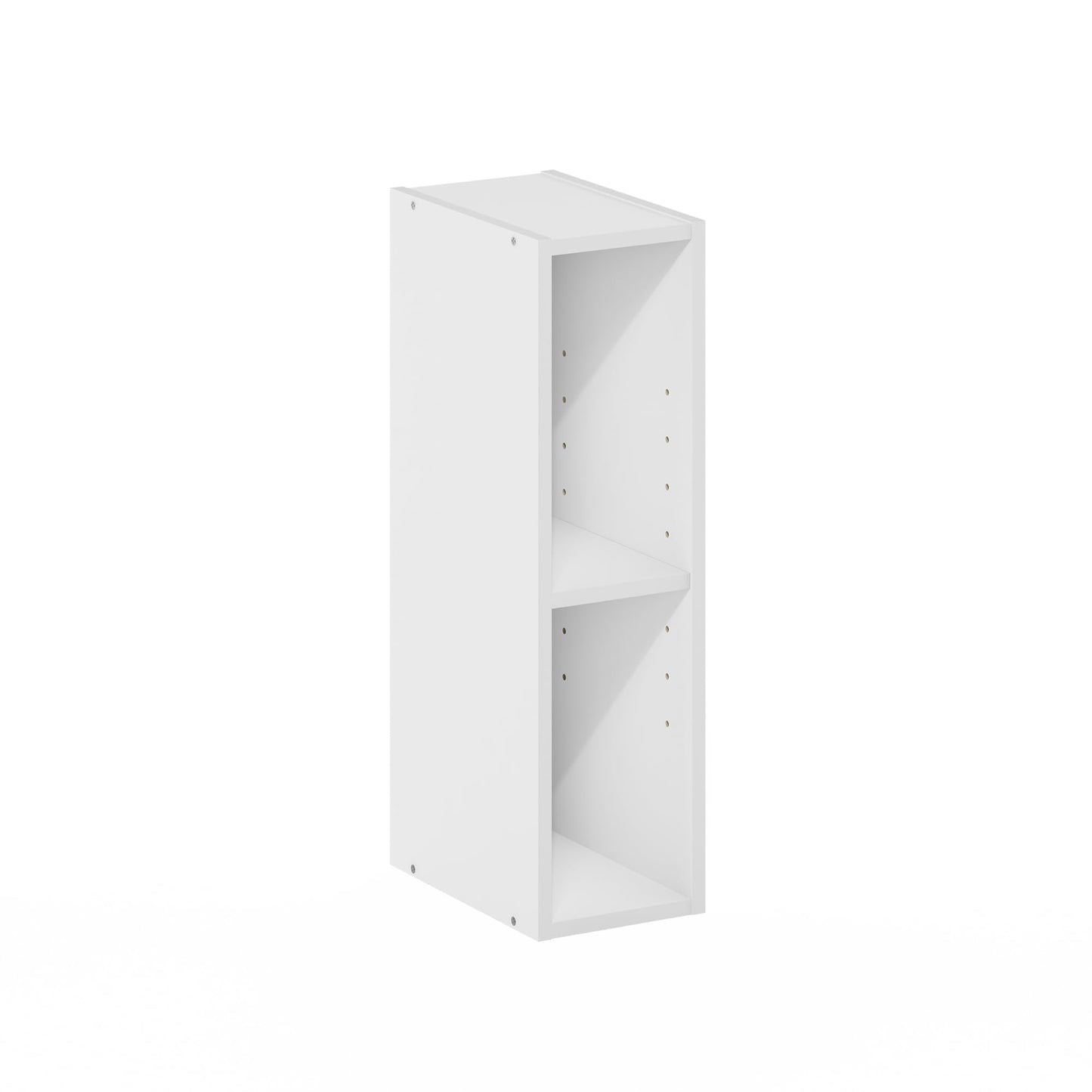 Furinno FULDA Book Shelf, 2-Tier Narrow Bookshelf, Bookcase with 6-In Width Storage Shelf, 9.3 x 5.9 x 21.2, for Living Room, Bedroom, Home Office