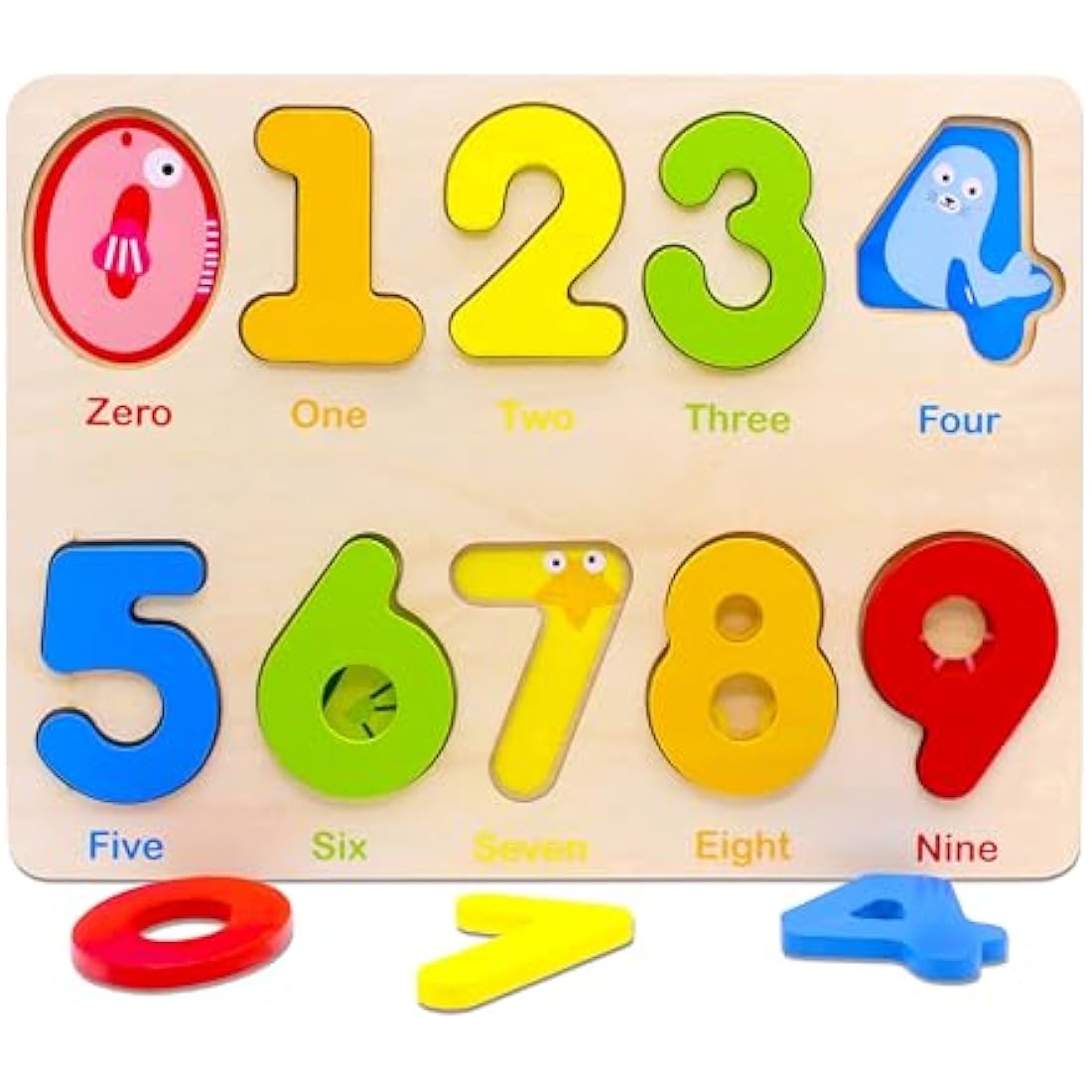 Toddler Puzzles for kids age 2-4 years old-Wooden Learning Number Preschool Puzzles