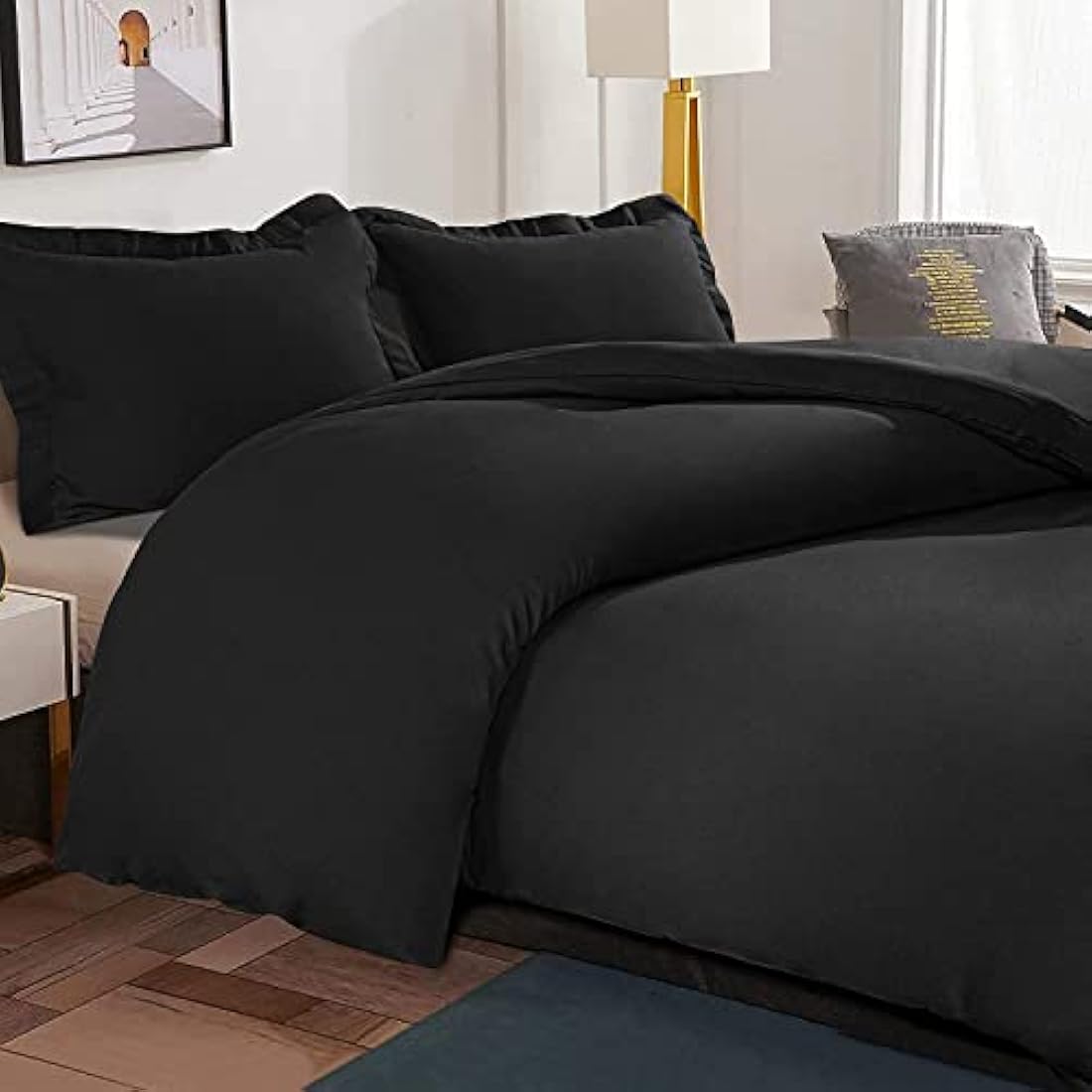 Comfort Collections Brushed 100% Cotton Flannel Flannelette Plain Duvet Quilt Cover Bedding Set Cream King 230cm x 220cm Approximate