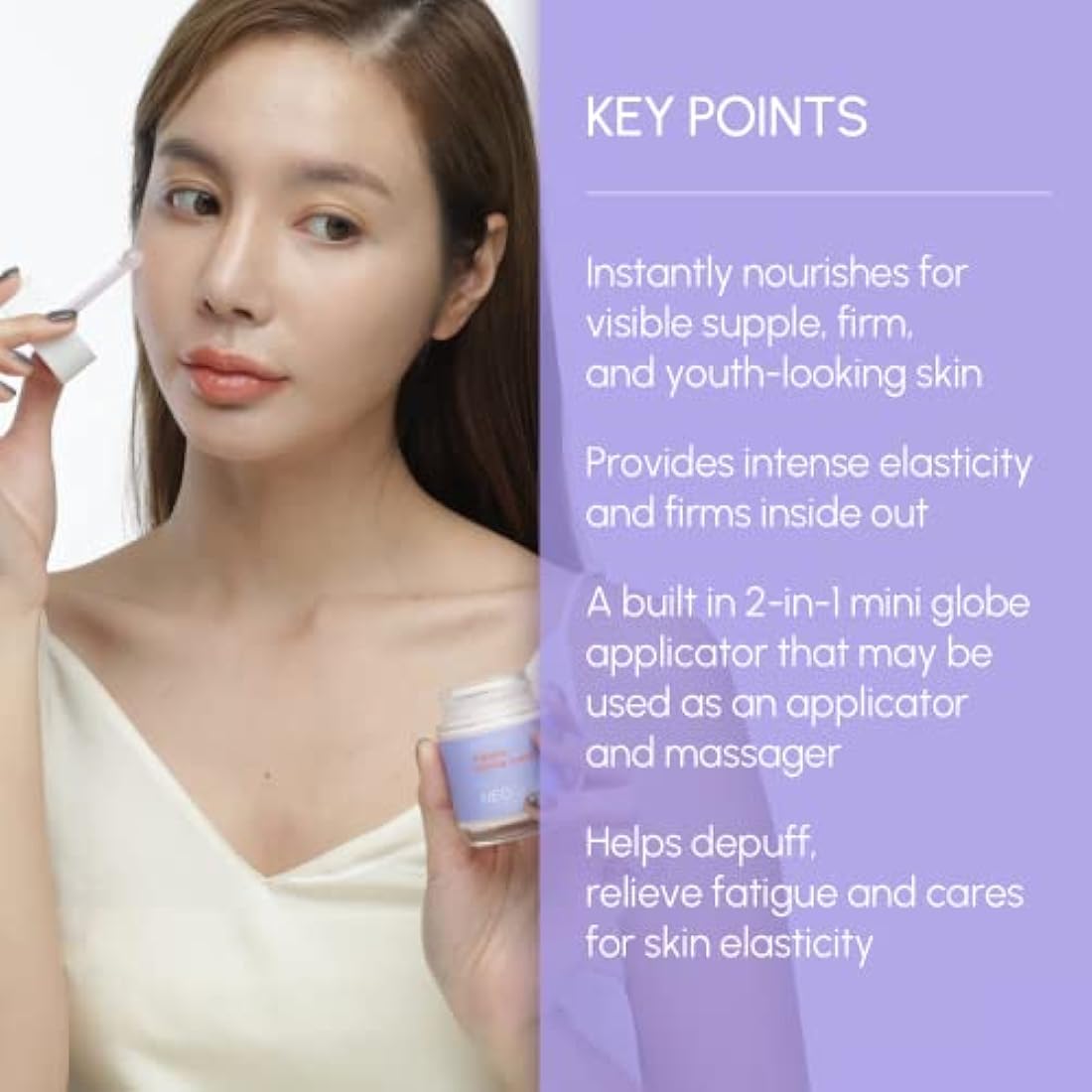 DERMALOGY by NEOGENLAB V.Biome Firming Cream 60 g / 2.11 oz – Nourishing and Firming Face Cream with Peptides and Vitamins, Massaging Globe Applicator – Korean Skincare K-Beauty