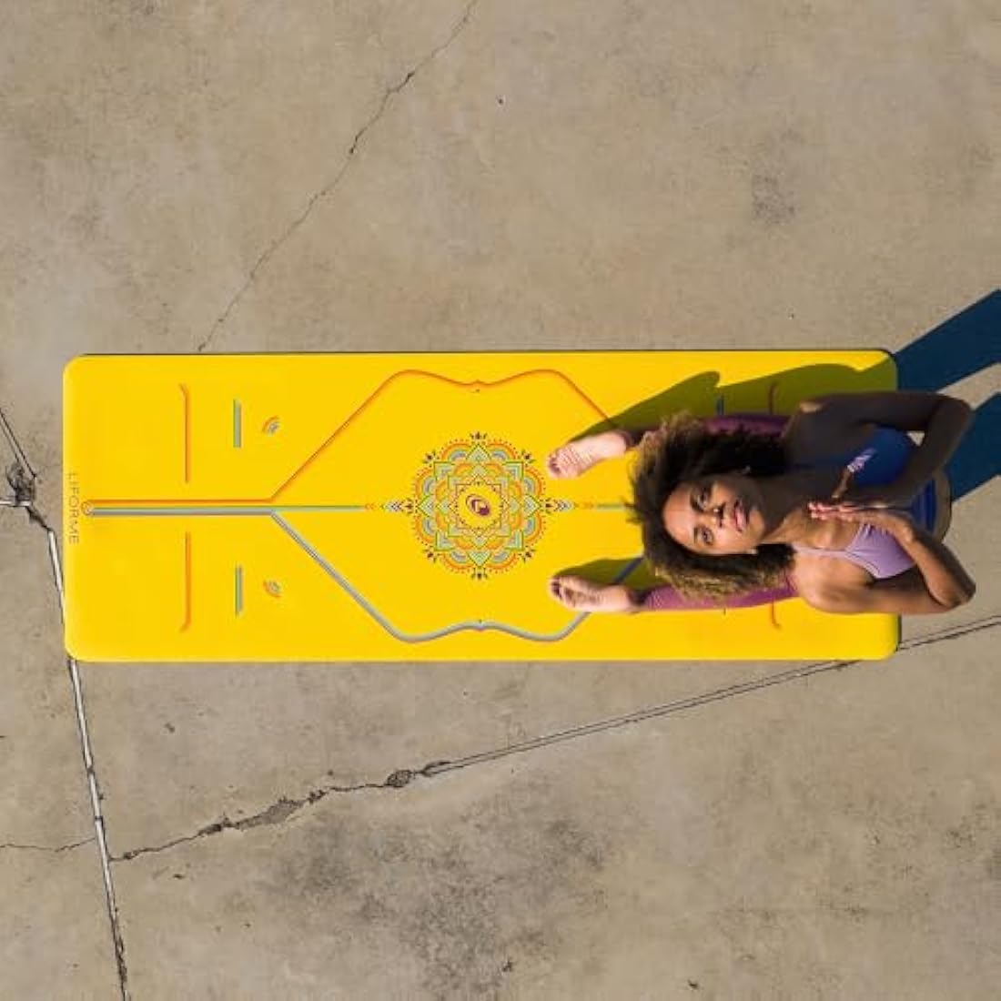 Liforme Printed Yoga Mat Collection - Free Yoga Bag, Patented Alignment System, Warrior-like Grip, Non-Slip, Eco-friendly, Sweat-resistant, Long, Wide and Thick for Comfort