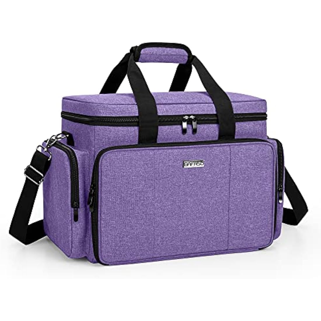 BAFASO Large Makeup Bag Cosmetic Bag with Removable Dividers, Travel Makeup Case Holds Cosmetics, Purple